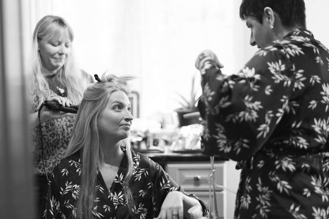 Wedding Photographs of the Bride and her bridesmaids getting ready on the morning of from their Redcastle Hotel Co Donegal Wedding Ireland Patrick Duddy Wedding Photography