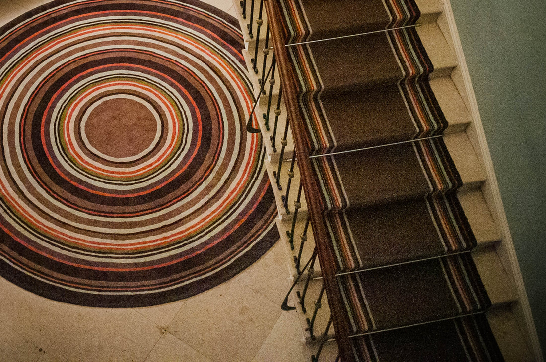 Matching stairs and rug carpet in Farnham Estate Hotel and Wedding Venue by Patrick Duddy Photography