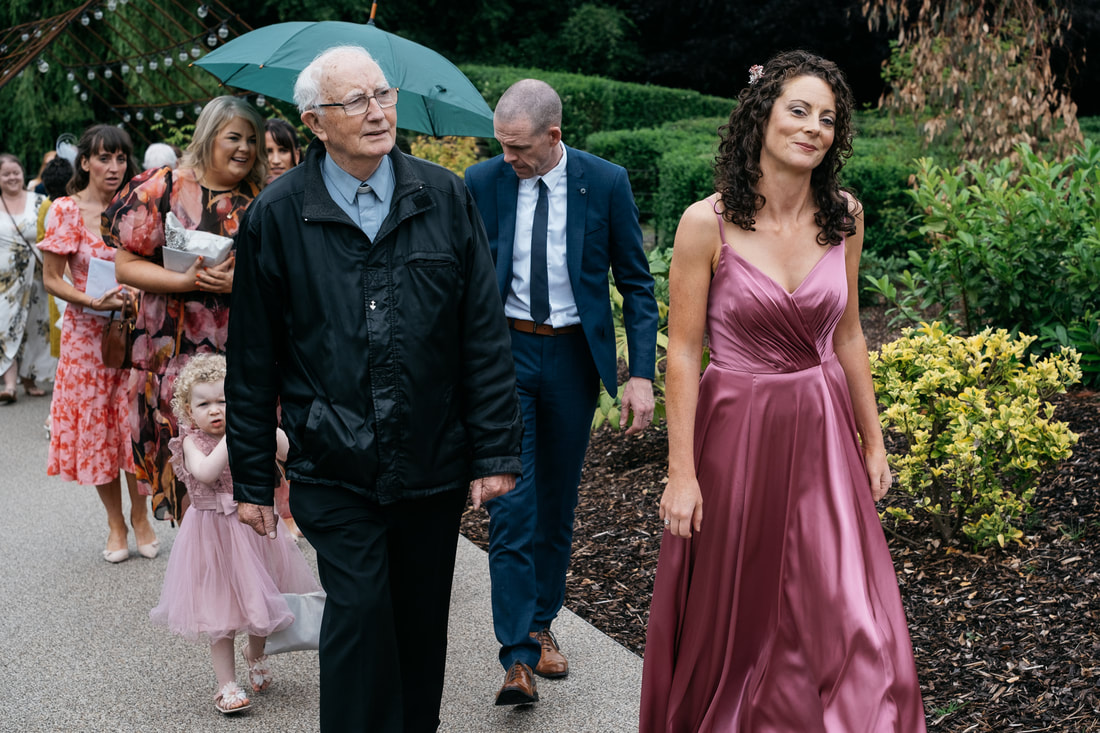 Documentary wedding photography from The Old Rectory, Killyman by Patrick Duddy Photography - leading the way to the ceremony