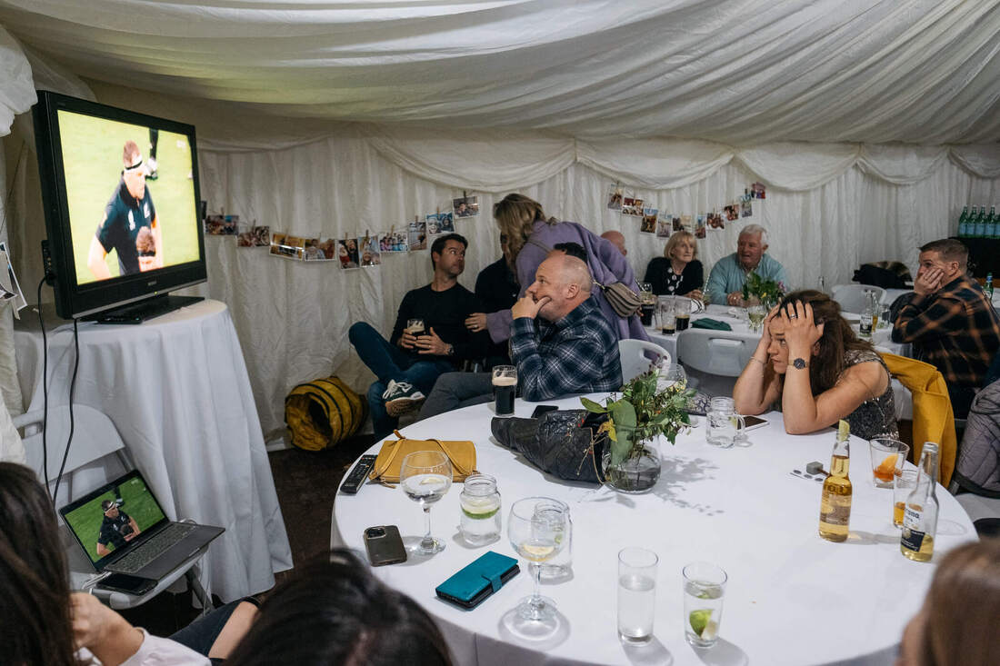 Heads in hands as party goers watch Ireland lose to New Zealand in the Rugby World Cup